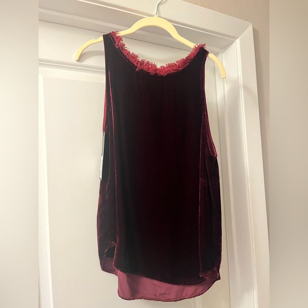 Tina + Jo red velvet tank size small